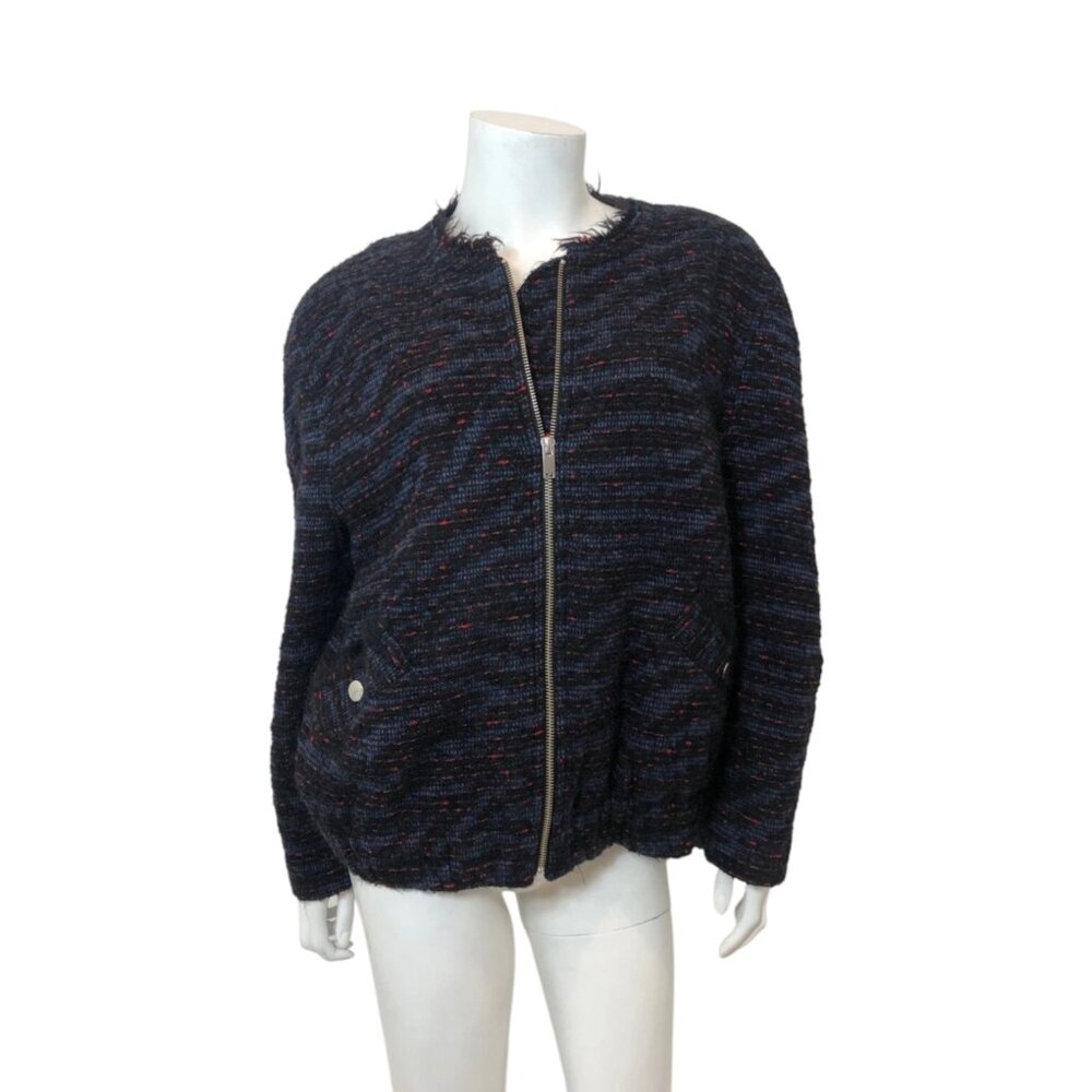 Isabel Marant Etoile Laho Bomber Jacket in Midnight Size 40 $540